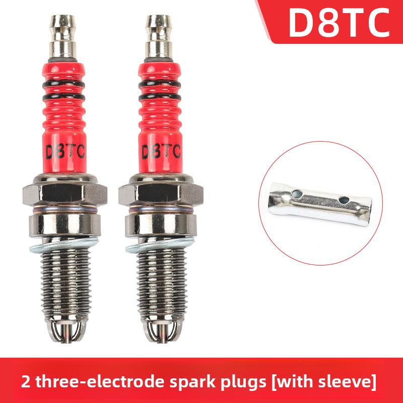 Three-stage spark plugs for scooters, A7TC/D8TC motorcycle models with 125 and 150 horsepower, 100cc universal ignition plugs