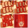 6Pcs/set Hot Stamping Dragon Zodiac Red Packet Paper Lucky Red Packets  New Year