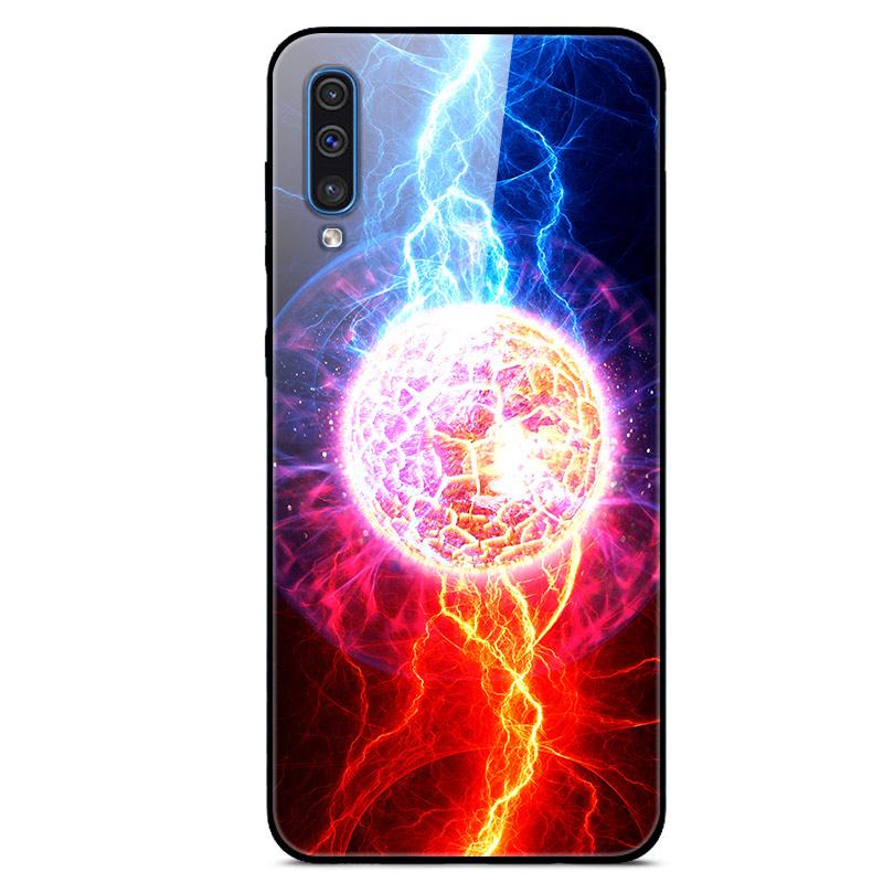For Samsung A50 Case A51 Tempered Glass Planet Space Cover Glass Back Case for Samsung Galaxy A50S A51 A50 A 50 Fundas Coque