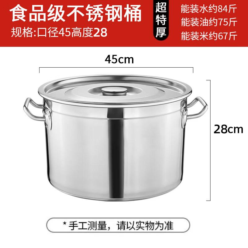 Extra-Thick Stainless Steel Round Pot with Lid