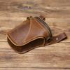 NZPJ Vintage Echte Leder Herren Bauchtasche Natürliches Rindsleder Outdoor Motorrad Herren Tasche Crazy Horse Leder Handy Tasche