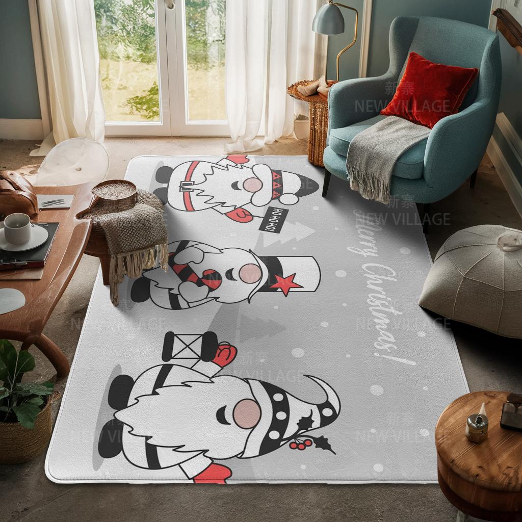 House Entrance Carpet Home Door Mat Living Room Bath Foot Bathroom Non-slip Water Absorption Rugs Bath Merry Christmas Winter