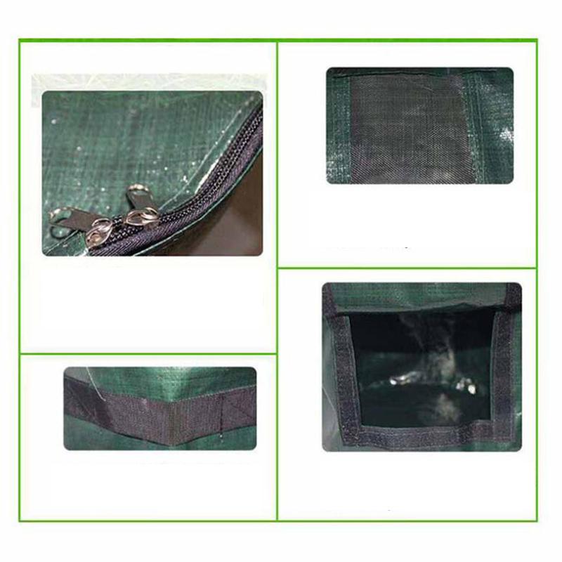 Reuseable Garden Collect Storage Bag Leaf Waste Bins Yard Compost Bag With Lid Composter Plastic