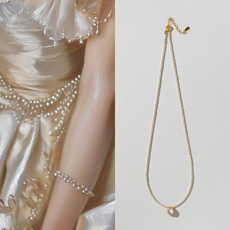 

Elegant and Delightful New Chinese Style Shijia Pearl Necklace, Unique National Style Design Beaded Jewelry Ode to the Cloud Shadow