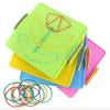 Montessori Baby Creative Toy Graphics Rubber Tie Nail Boards Childhood Geometry Education Preschool Kids Puzzle Game Toy 14cm