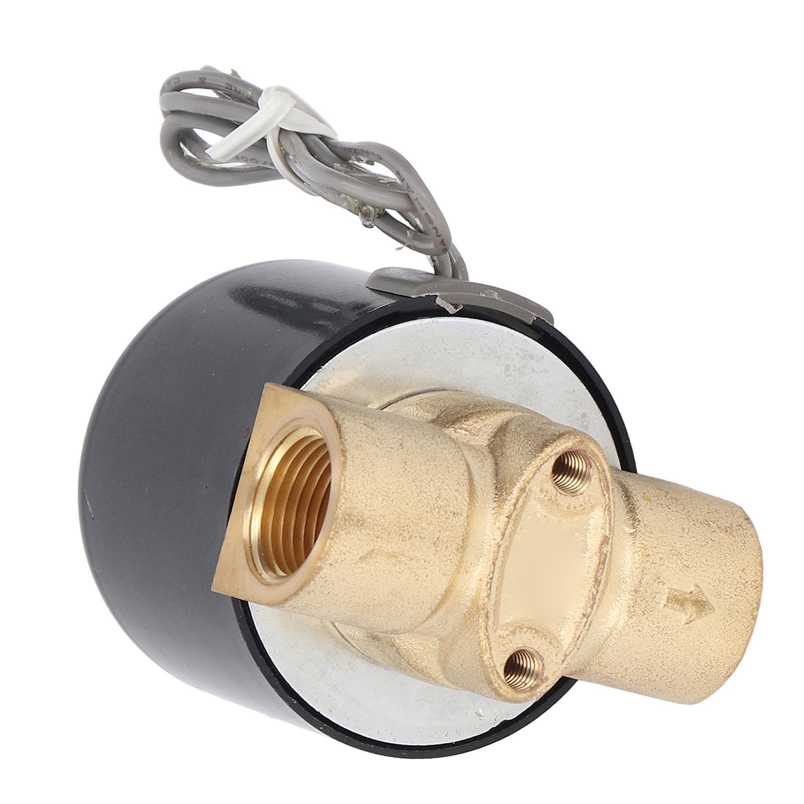 

3 5in Electric Solenoid Valve Brass Structure Copper Coil Rubber Sealing 2 Port Normally Closed Solenoid Valve DC24V