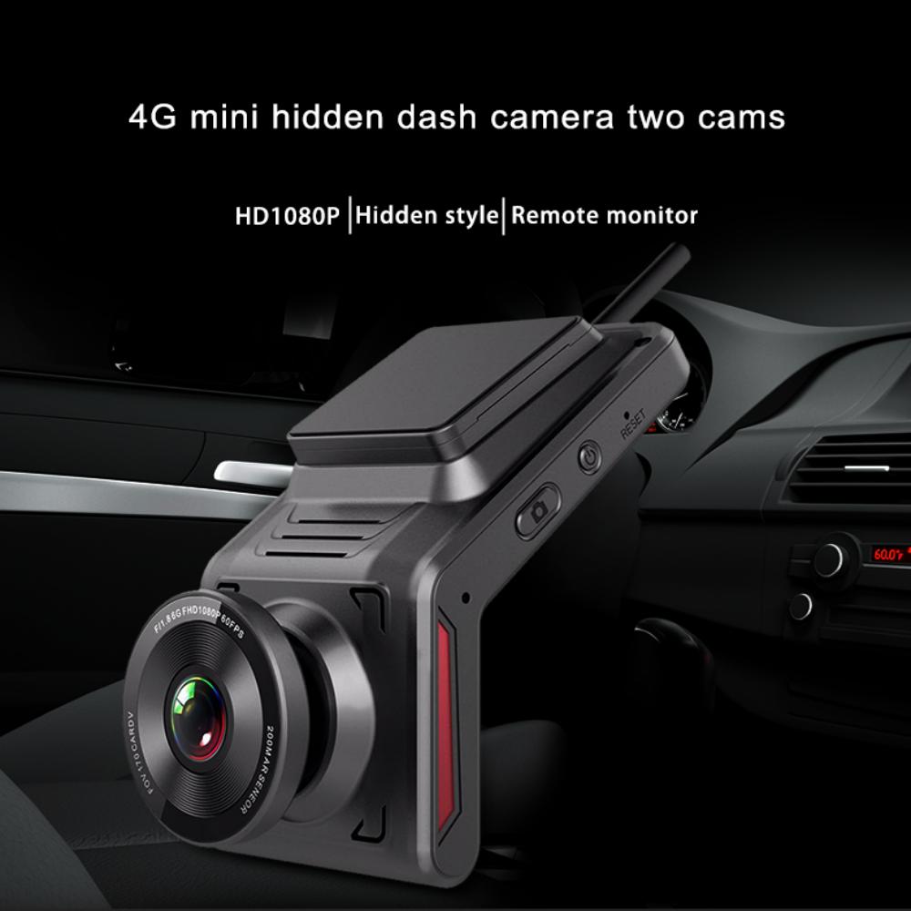 4G Mini Dual Dash Cam FHD 1080P WiFi GPS Tracker Live Remote Monitor Loop Video Recording 24H Parking Guard Night Vision