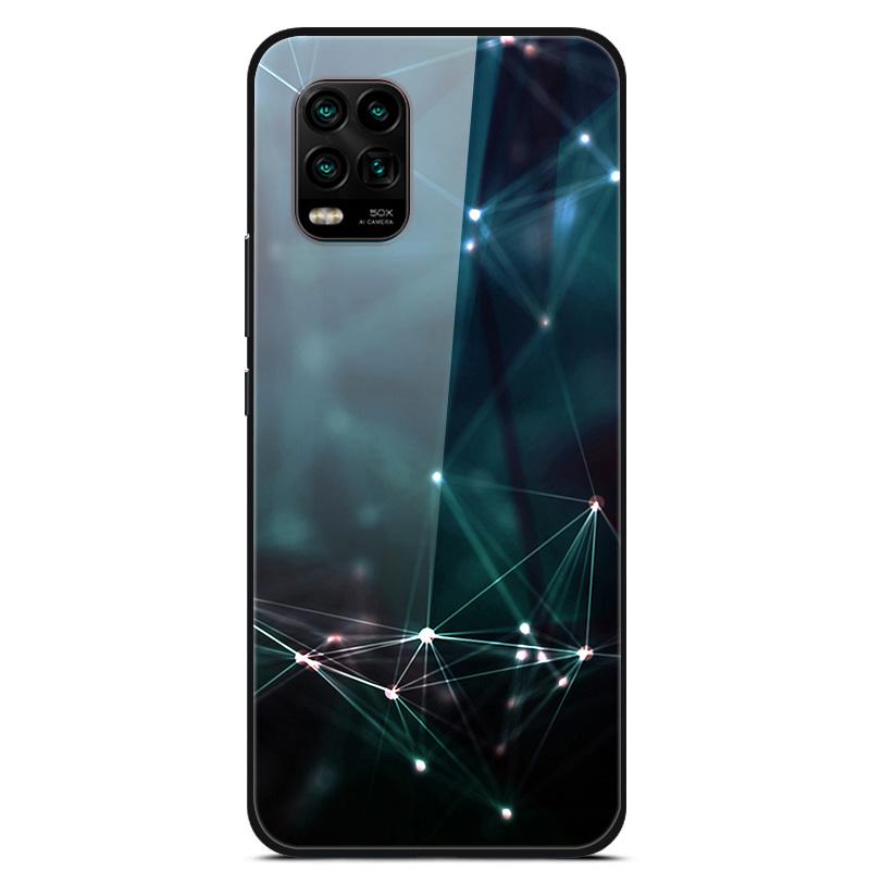 For Xiaomi Mi 10 Lite 5G Case Tempered Glass Hard Back Cover For Xiaomi Mi 10 10T Lite Pro Case Fundas For Xiaomi Mi10 Lite Capa