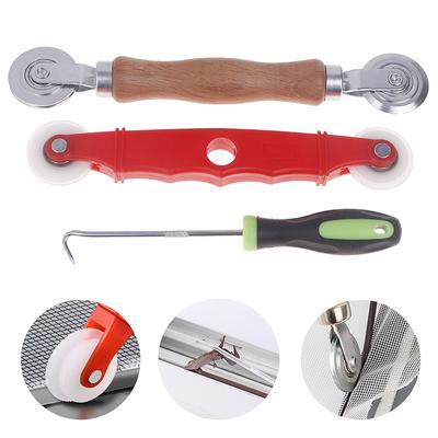 3Pcs Window Install Tools Press Screen Pulley Roller Repair Tools Window Screen Accessories Screen Door Mesh Pressing Wheel Kit
