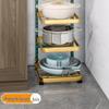 Adjustable 5-Tier Stainless Steel Kitchen Pot Storage Rack