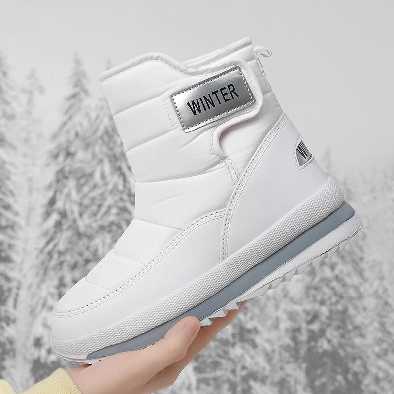 Schneestiefel Herren Winter warm Samt verdickt High-Top Outdoor Baumwollschuhe wasserdicht und rutschfest Übergröße Baumwollstiefel