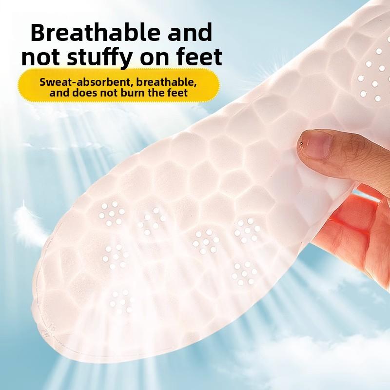 Soft Sports 4D Men's and Women's Insoles Arch Massage Outdoor Shock Absorption Sweat Absorption Odor Prevention Antibacterial