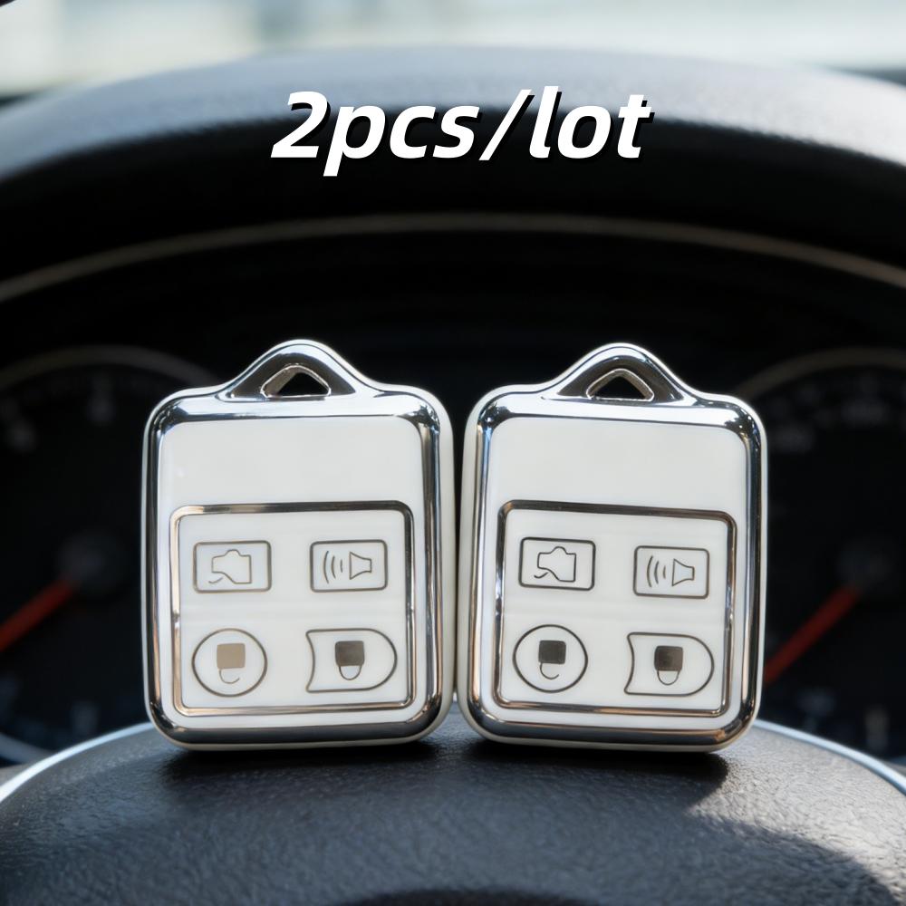 2 шт. Чехлы для брелока автоключ Подходят для Ford Maverick Transit Connect Mazda Smart Key Fob Защитный чехол, Подходит только для показанного брелока автоключ