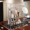 Organizator transparent pentru cosmetice de birou Cutie de depozitare pentru machiaj Dulap de depozitare pentru cosmetice rezistent la praf Raft de depozitare pentru parfumuri cu capacitate mare