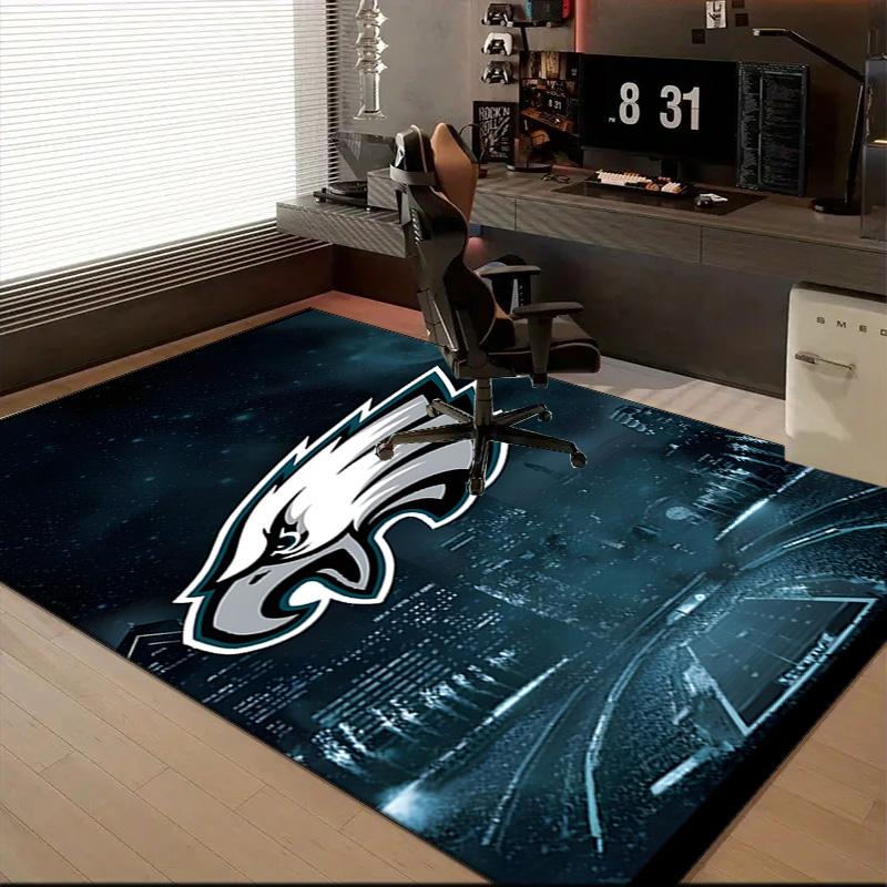 Philadelphia Eagles Night Game Rug Game Carpet, Floor Mat for Bedroom Living Room Entryway Rug, Home Decor Idea Gift for Christmas birthday