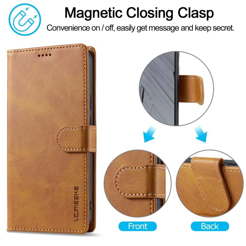 EUCAGR Luxury Magnet Flip Wallet Phone Case For Google Pixel 10 10 Pro XL 9A 9 Pro 8A 8Pro 7A 7Pro 6A 6 Pro Card Holder Cover
