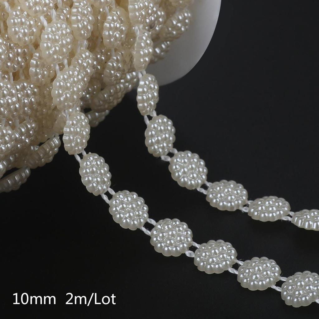 Round Sun Rose Double Pearl Chain for Wedding & DIY Hair Accessories