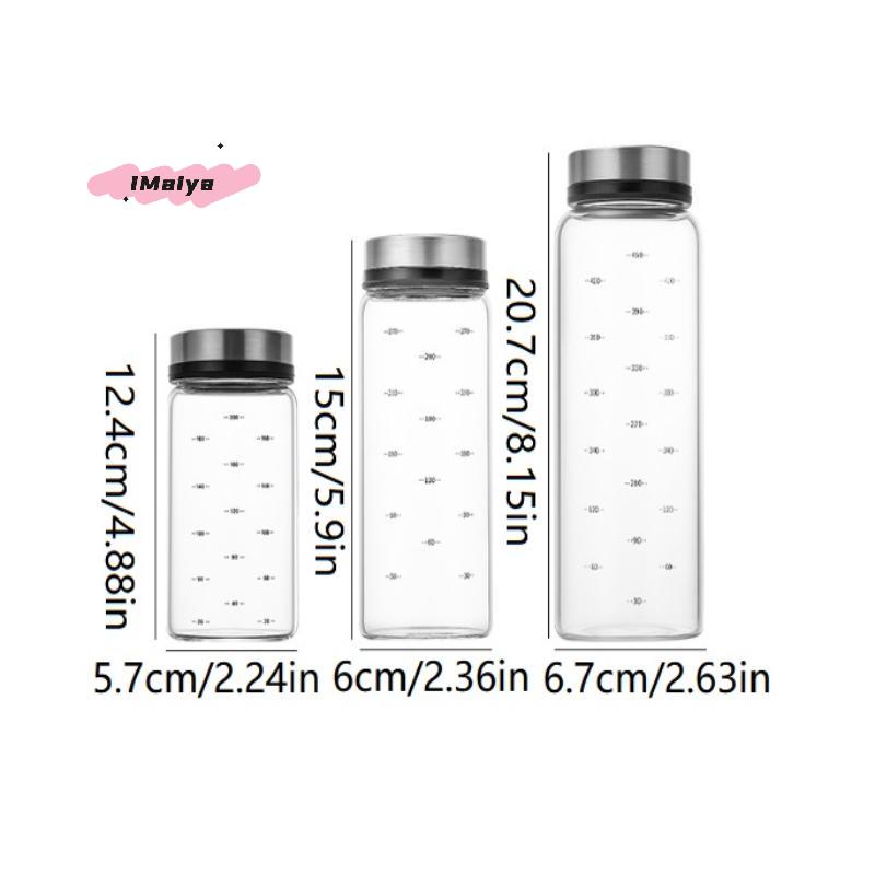 Hochwertiger Borosilikatglas Gewürzstreuer 200/300/500ml Gewürzdose mit Drehverschluss Salz Sesam Gewürz Versiegelte Flasche für die Küche