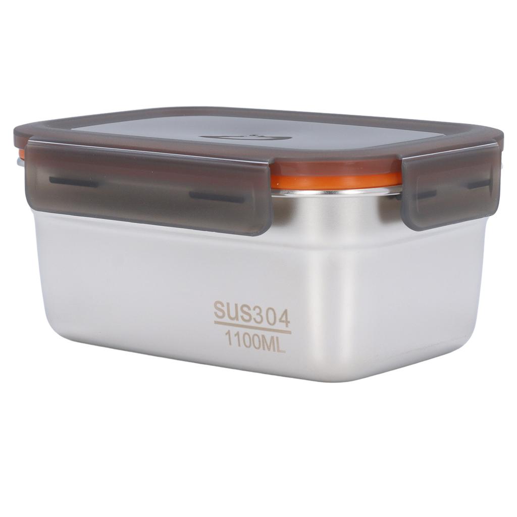 Stainless Steel Food Storage Container Multipurpose Safe Eco Friendly Leakproof Rectangular Food Storage Box for Home Travel