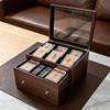And Practical Wooden Storage Box for Collectible Cards, with Drawer, Case Sports Cards.