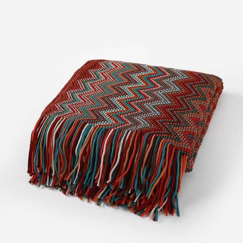Bohemian Knitted Sofa & Summer Nap Blanket