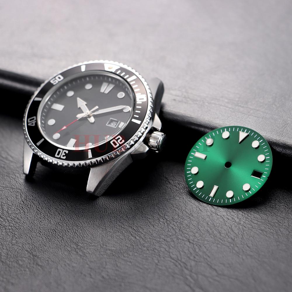 NH35 28.5mm Green Luminous Dial Mariner Watch Dial Suitable for NH35 NH36 4R36 Movement Watch Accessories Watch Repair Tools