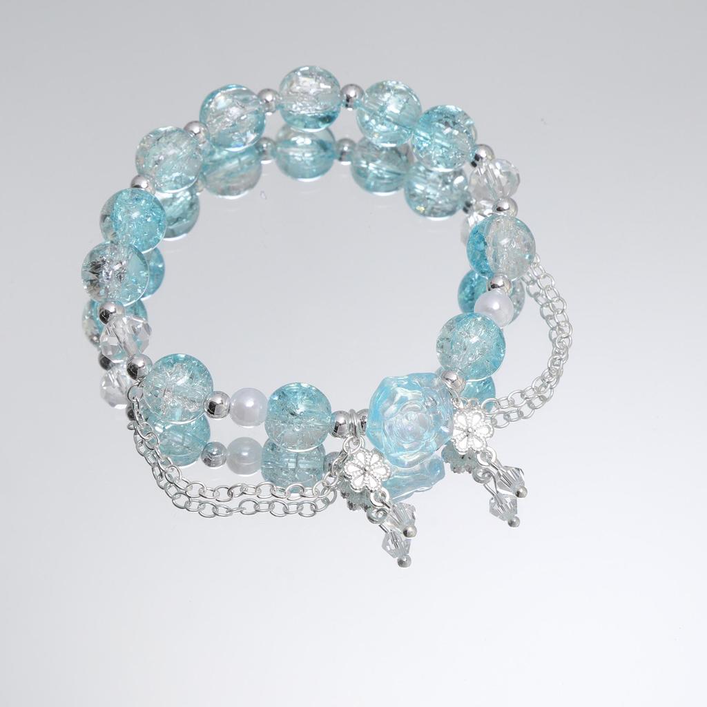 Mori Style Mermaid Crystal Bracelet - Sweet, Versatile Design for Women, Students, and Best Friends.