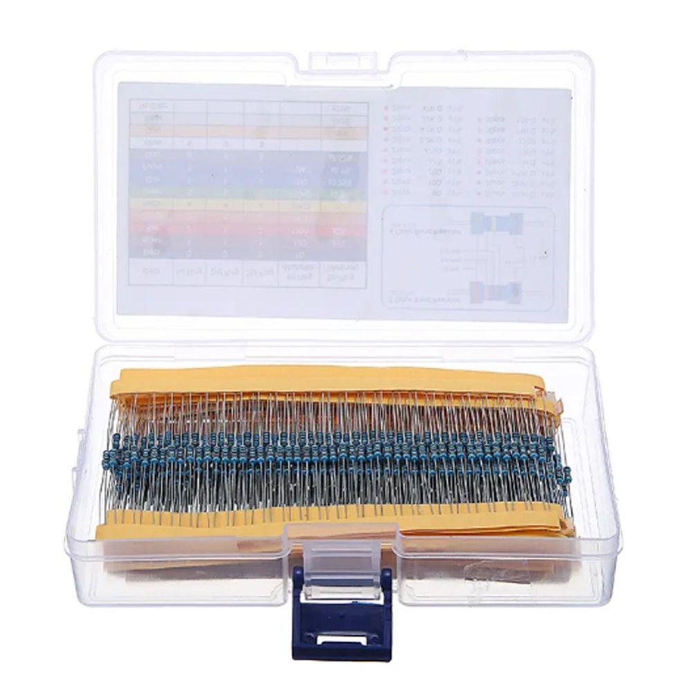 525pcs 17 Values Resistors Assortment Kit 0.25W 1/4W Resistors Metal Film Resistor Kit  Electronics