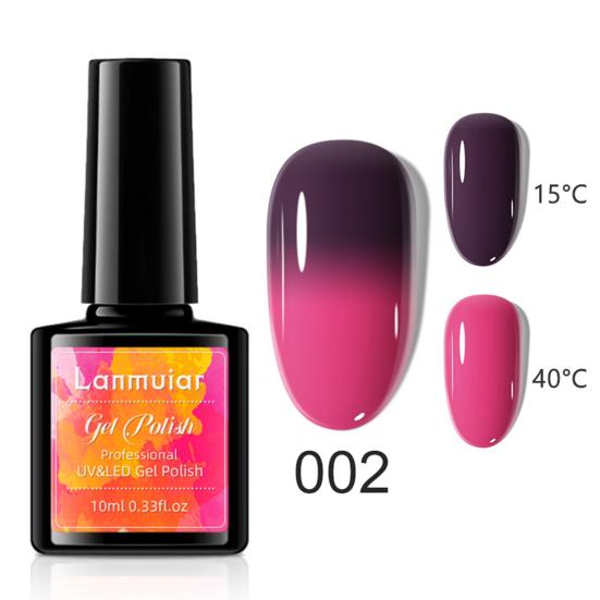 10 ml Schnelltrocknend Sichere Inhaltsstoffe Mehrere Farben Nagellack Temperaturverlaufsänderung Gel-Nagellack Nagelzubehör