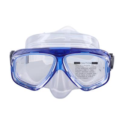 Diving Goggles with Nose Cover Wide View Anti Fog Tempered Glass Lens Silicone Snorkel Scuba