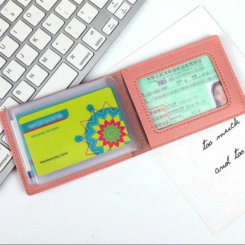 PU Leather Credit Card Case Car Driving Documents Protective Case For Mitsubishi Asx Lancer Outlander Pajero Ralliart