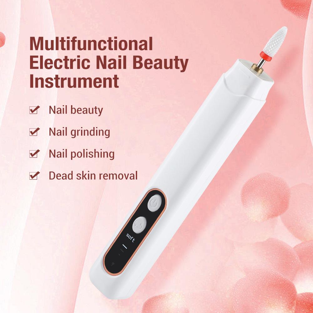 Portable Three-Speed Electric Nail Polisher and Cuticle Remover for Nail Art