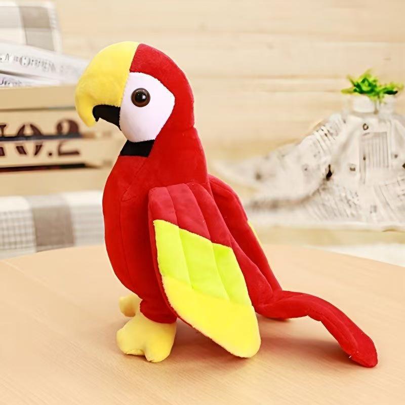 Cute Simulation Macaw Parrot Plush Toy Soft Bird Stuffed Doll Fluffy Animal Gift Kids Boys Girl Home Desktop Art Decor Ornament