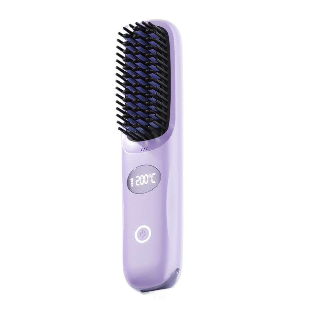 

LCD Display Electric Comb USB Charging Hair Straightener New Hair Straightener Brush Quick Styling