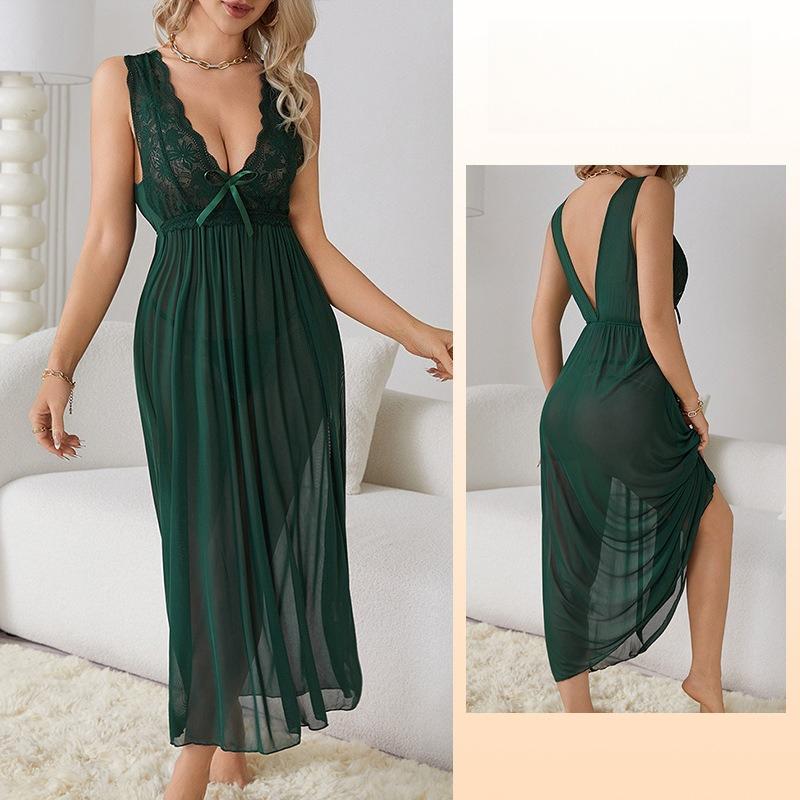Seksi Şeffaf Peri Gecelik Seti Saf Arzu Uzun Sıcak Tatlı Kadın Pijama 419 Rüya Gibi Baştan Çıkarıcı Pijama Fantazi Esintili Akşamlar İçin Mükemmel