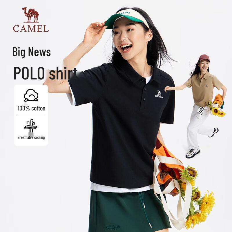 

Camel Women s 245g Heavy Cotton Breathable Outdoor Polo Shirt S