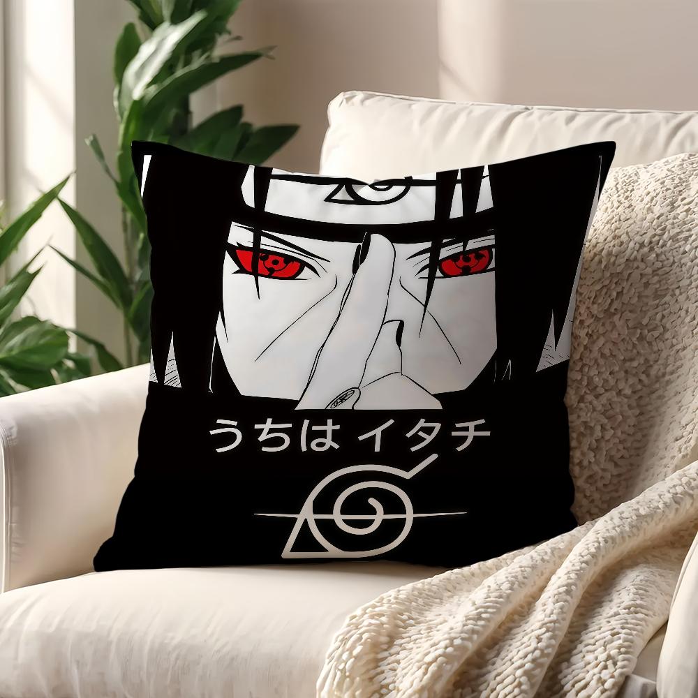 IItachi UUchiha Anime NNaruto cushion cover For Pillow Printing Sofa Decoration Home Car Room Coffee Office Nordic Simplicity