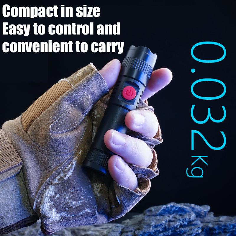 Type-C Charging Outdoor Strong Light Led Flashlight Portable Mini Torch Rechargeable Long Range Brightness Flashlights