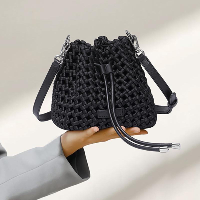 Handwoven Bucket Bag New Windmill Knot High-end Design Bag Lightweight Luxury Single Shoulder Crossbody