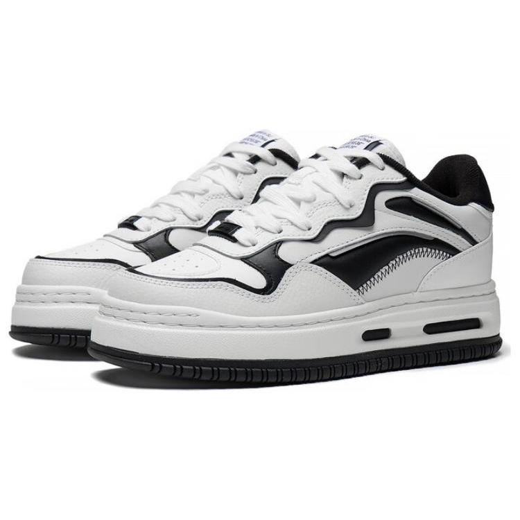 New LiNing Future C1 Durable Breathable Low Top Skateboard Shoes Women's White Black AGCT028-6