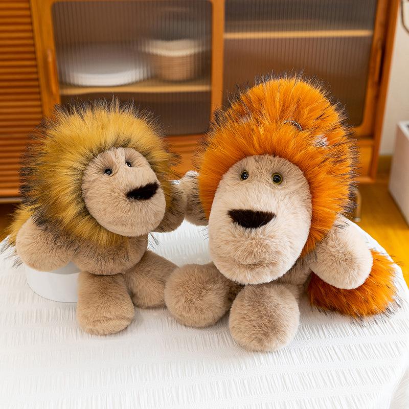 Simulation Domineering Lion King Plush Toy Funny Cute Lion Shape Can Be Hung Bag Doll Keychain Doll