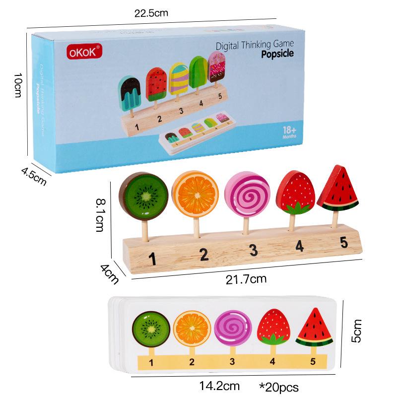 

Wooden Lollipop Playset: Educational Popsicle Toys for Girls Aged 3-6