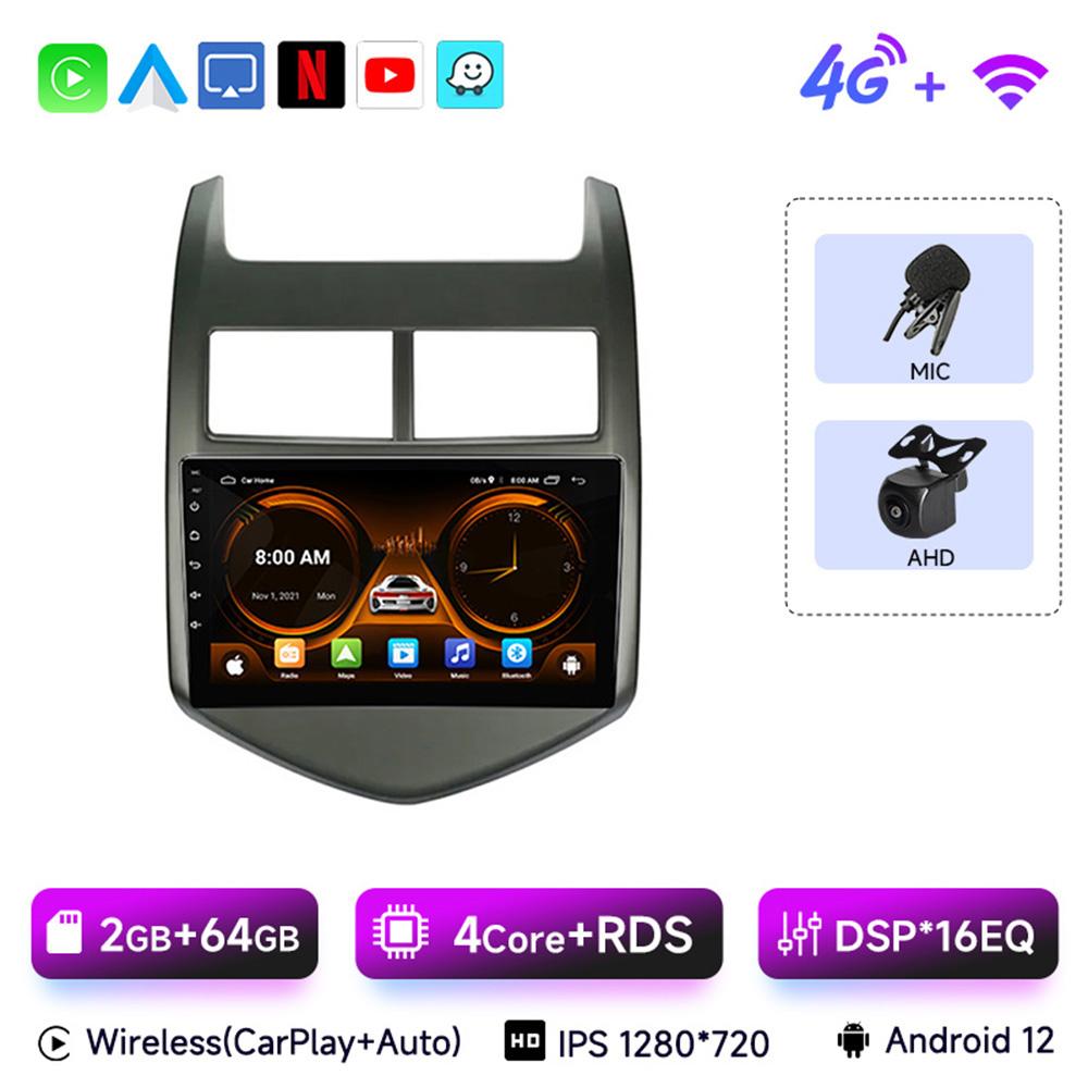 Android 13 Car Radio for Chevrolet Aveo 2 Sonic T300 2011-2015 Multimedia Naviagtion Player 2Din Carplay Head Unit Stereo Audio