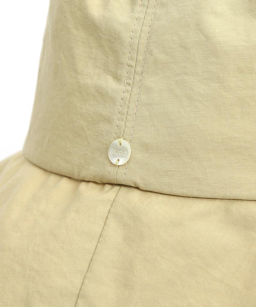 Eondeokeonteulolseutyudio Linen String Bucket Hat Fold Bucket / Linen String / Olive