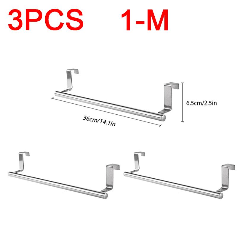 Stainless Steel Towel Rack Kitchen Towel Holder Sink Accessories Bathroom Towel Holder Under Sink Organizer SNJ004