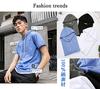 hoodie for summer hoodie for men [DIKAO] Short-sleeved men, clothing, short-sleeved t-shirt, hooded, plain, pullover, sweatshirt, simple, stylish,