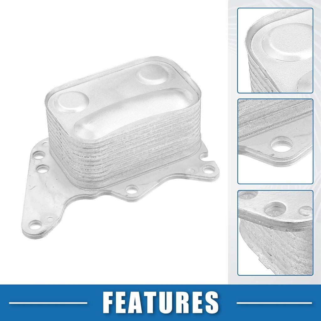 Automatic Engine Oil Cooler No.11427552687 Transmission Heat Exchanger Oil Cooler for Mini Cooper S Aluminum Silver Tone