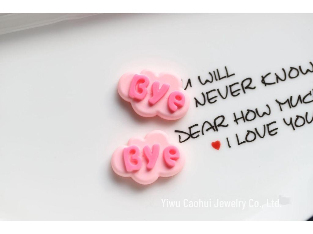 DIY Resin Jewelry Accessories: White Cloud Ink Letters for Boys & Girls