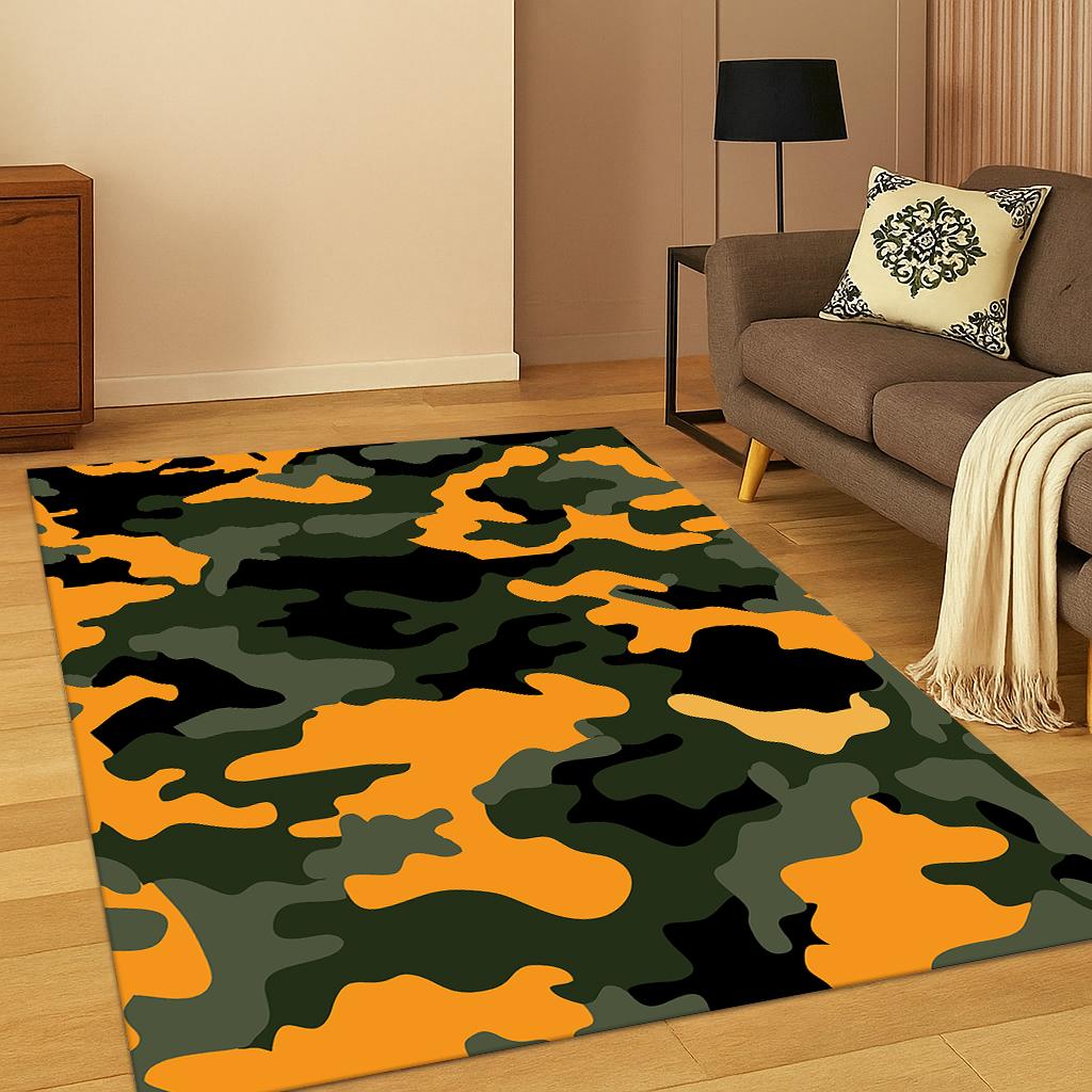 Military Colorful Camouflage Carpet Rug for Home Bedroom Living Room Sofa Doormat Kitchen Decor,Kid Play Non-slip Area Rug
