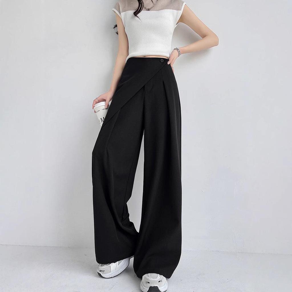 Ensemble deux pièces taille haute à jambes larges pour femmes